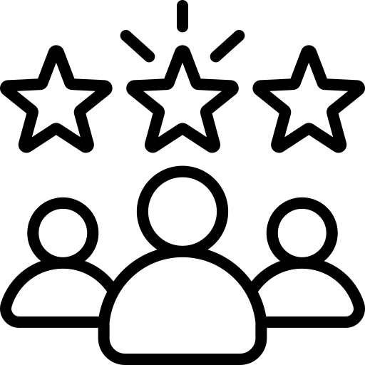 People with stars icon