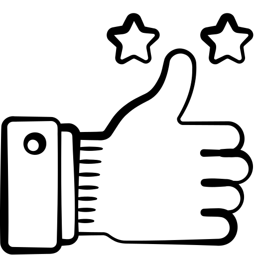 Thumbs up with stars icon